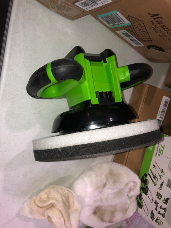 Photo 3 of **NOT TESTED**Greenworks 24V Powerful 10" Cordless Buffer & Polisher, 2800 RPM Waxing Machine, Battery and Charger Sold Separtely Buffer Tool Only