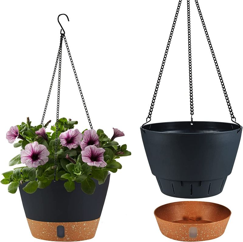 Photo 1 of (READ NOTES) WIZROL Hanging Planter - Dark Grey