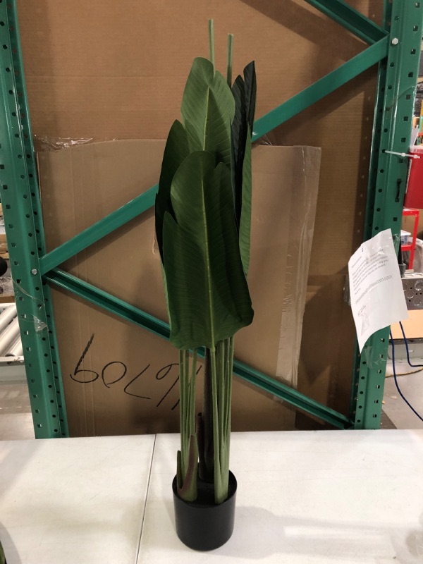 Photo 2 of [Brand New] Fopamtri Artificial Bird of Paradise Plant Fake Tropical Palm Tree - 5 Feet-  1 Pack