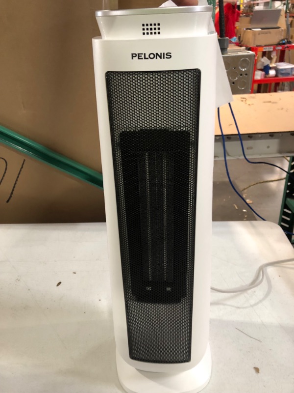 Photo 5 of [Like New, See Notes] PELONIS PHTPU1501 Ceramic Tower 1500W Indoor Space Heater with Oscillation -  White