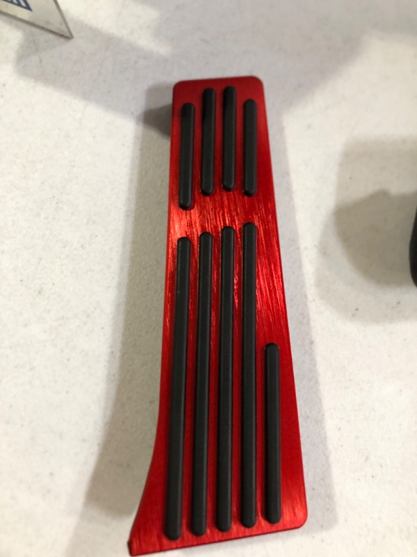 Photo 1 of A ABSOPRO Anti Slip No Drilling Brake Gas Accelerator Pedal Covers Foot Pads for Toyota Avalon 2019 Aluminum Alloy Red