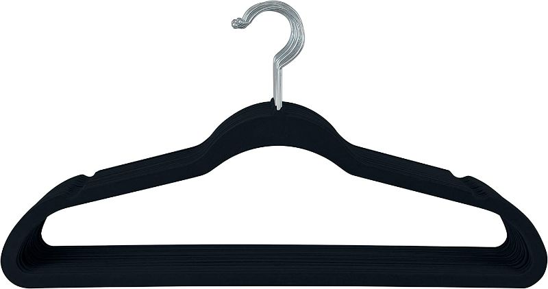 Photo 1 of 10 PACK VELVET HANGER BLACK *** MISSING 2 HANGERS *****