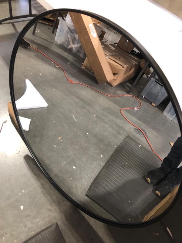 Photo 4 of *GENERIC* Black Rimmed Mirror 39 Inches Diameter