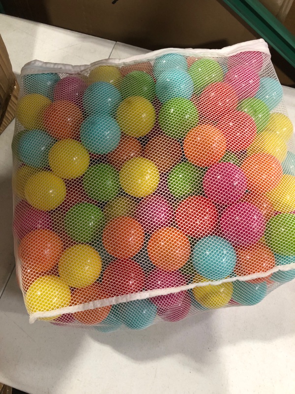 Photo 3 of Click N' Play Phthalate Free BPA Free Crush Proof Plastic Ball Pit Balls in Reusable and Durable Storage Mesh Bag with Zipper
