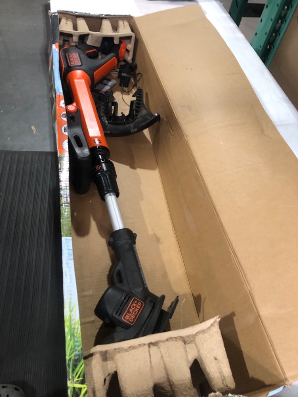 Photo 2 of (USED) BLACK+DECKER 20V MAX String Trimmer, 2-Speed, 12-Inch, Cordless (LST522) 20V String Trimmer Kit