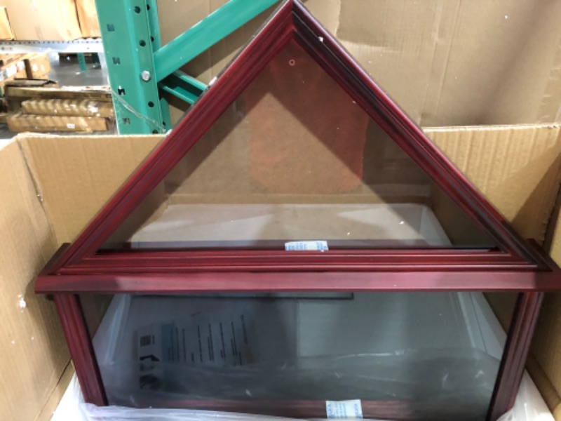 Photo 3 of *BRAND NEW* Tieeqe Large Military Shadow Box Solid Wood Burial Flag Display Case for American Veteran Flag Display Fit a Folded 5'x9.5' 