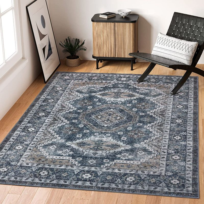 Photo 1 of *NEW* Rugland 5x7 Area Rugs - Stain Resistant Washable Rug, Anti Slip Backing Rugs