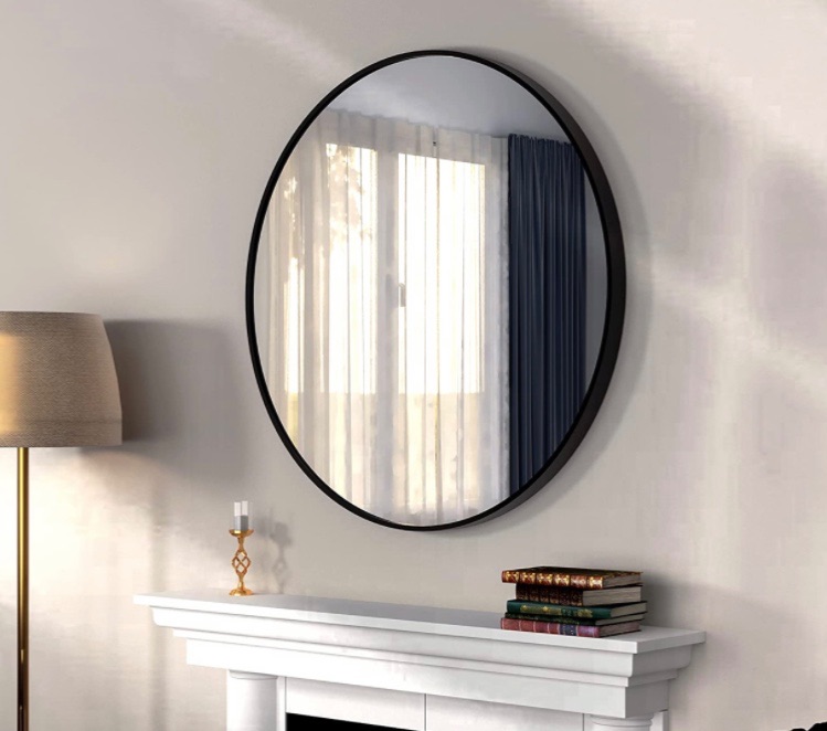 Photo 1 of *BRAND NEW* dapai 36 inch Circle Wall Mirror, Large Round Brushed Matte Black Metal Framed, 1-9/16"