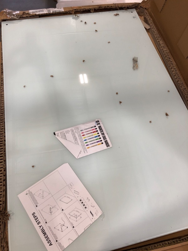 Photo 2 of Magnetic Glass Whiteboard Dry Erase Board, 48 X 32 Magnetic Glass Board Large Whiteboards Glasses for Interactive Office 