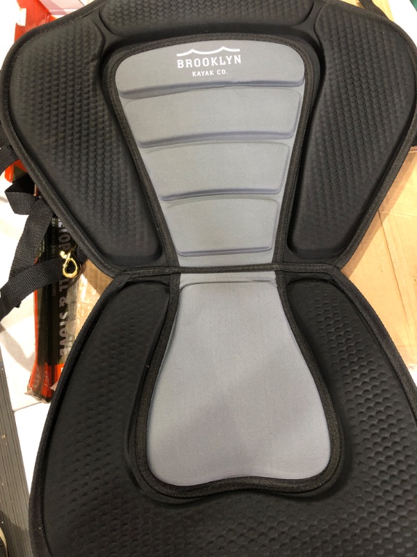 Photo 1 of Leader Accessories Gray/Black piping Deluxe Kayak Seat Boat Seat SUP Seat Canoe Seat(Gray/Black piping