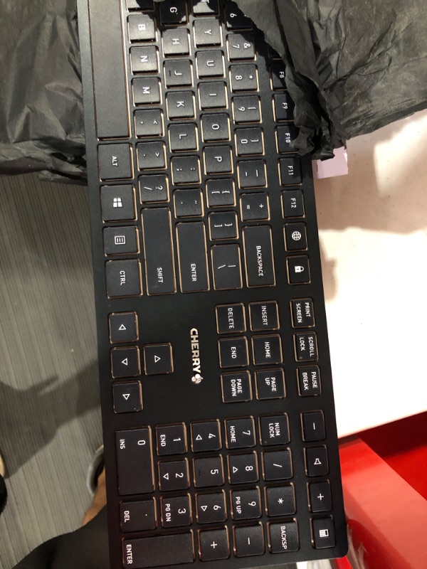 Photo 2 of CHERRY DW 9100 Slim Wireless Keyboard and Mouse Set Combo Rechargeable with SX Scissor Mechanism, Silent keystroke Quiet Typing with Thin 