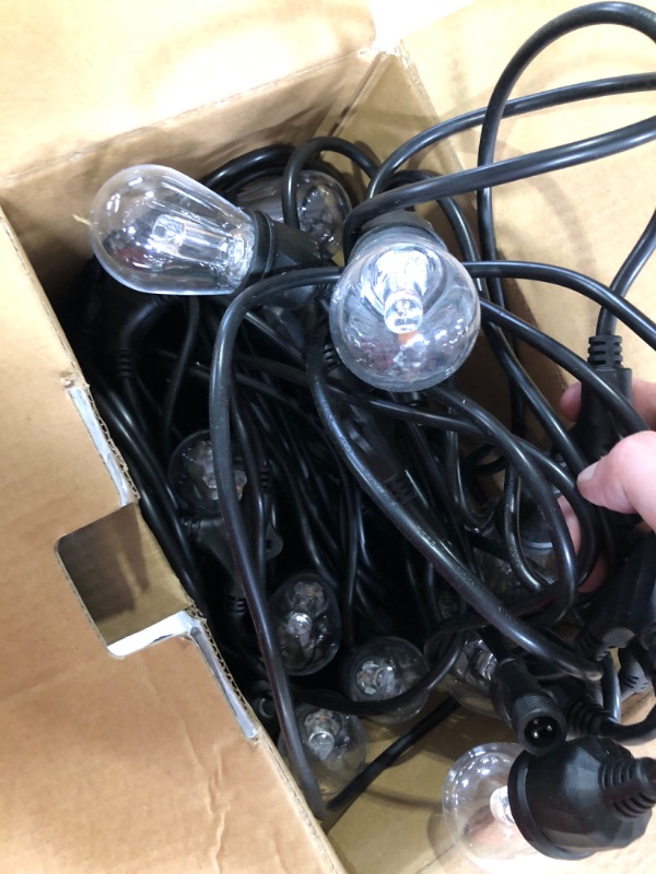 Photo 3 of **FOR PARTS ONLY**  XMCOSY+ Smart Outdoor String Lights for Patio, 98Ft RGBW String Lights Outdoor 30 Bulbs, LED, WiFi