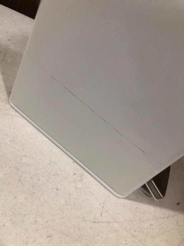 Photo 4 of *SCRATCHED* Kohler Bathroom Step Trash Can with lid 1.6 Gallon, 6-Liter, Stainless and White White