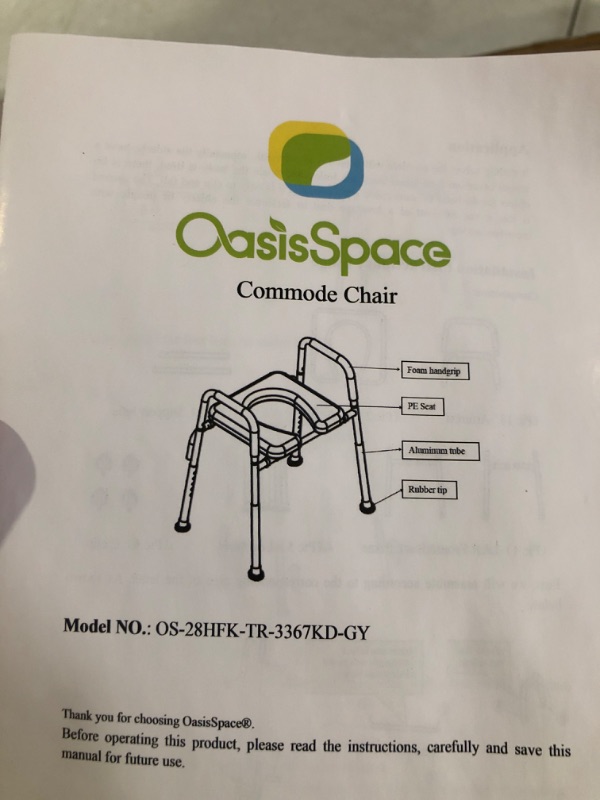 Photo 4 of *DAMAGED* OasisSpace Stand Alone Raised Toilet Seat 300lb - Heavy Duty