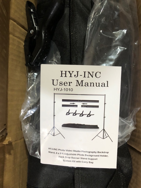 Photo 1 of HYJ-INC Photo Video Studio Photography Backdrop Stand, 8 x 8 ft with Carry Bag