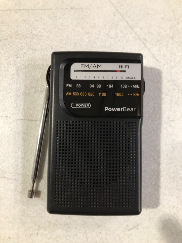 Photo 2 of ***SEE NOTES*** PowerBear Portable Radio | AM/FM, 2AA Battery Operated