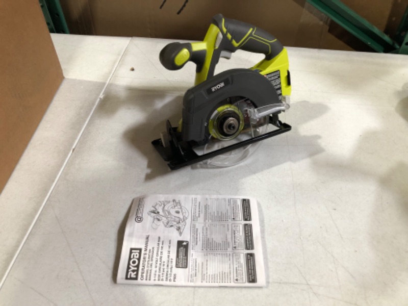 Photo 2 of ***UNTESTED*** Ryobi One P505 18V Lithium Ion Cordless 5 1/2" 4,700 RPM Circular Saw (Battery and Blade Not Included, Power Tool Only)