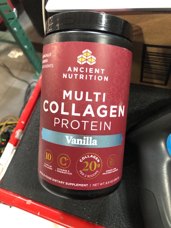 Photo 2 of Collagen Powder Protein by Ancient Nutrition, Multi Collagen Vanilla Powder, 24 Serving, Collagen Peptides Support Skin, Nails, Gut Health, 8.9oz Vanilla 8.9 Ounce