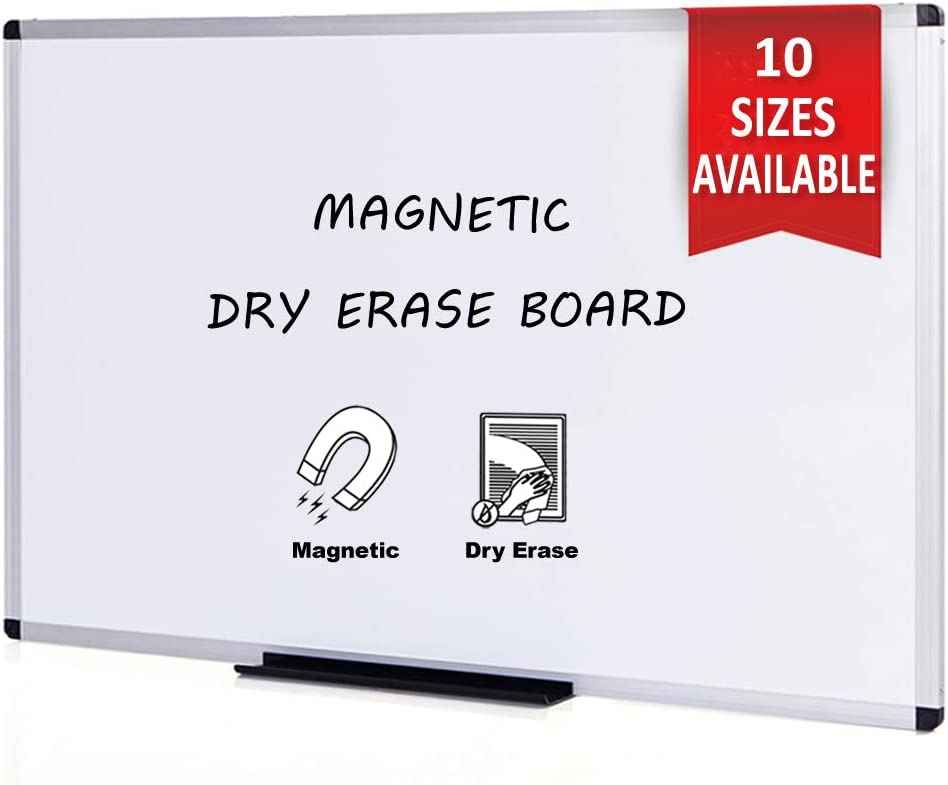 Photo 1 of VIZ-PRO Magnetic Dry Erase Board, 72 X 40 Inches, Silver Aluminium Frame 1 Pack