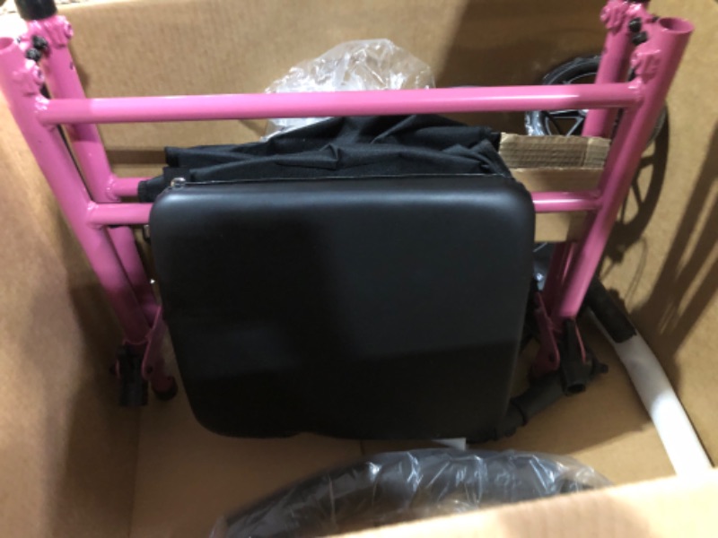 Photo 1 of **SEE NOTES**
Carex Step 'N Rest Aluminum Rolling Walker For Seniors, Pink - Rollator Walker With Seat - With Back Support, 6 Inch Wheels, 250lbs Support, Lightweight 1 Count (Pack of 1) Pink