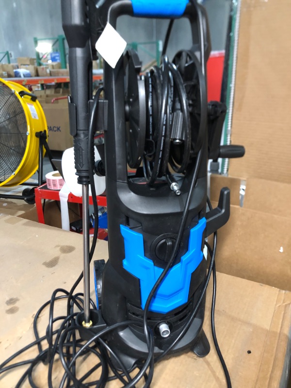 Photo 3 of * USED * 
Electric Pressure Washer, 1700 PSI, 1.7 GPM, 11 AMP, 15 Degree Nozzle, Easy Squeeze Spray Gun, Foam Cannon, Extension Lance, 25' Hose, Compact Ergonomic Handle Design, 18 Lbs