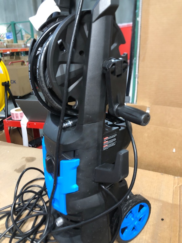 Photo 4 of * USED * 
Electric Pressure Washer, 1700 PSI, 1.7 GPM, 11 AMP, 15 Degree Nozzle, Easy Squeeze Spray Gun, Foam Cannon, Extension Lance, 25' Hose, Compact Ergonomic Handle Design, 18 Lbs