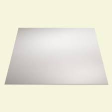 Photo 1 of 2ft x 2ft Smooth Pro White Ceiling Tiles - Easy Drop-in Installation – Waterproof, Washable and Fire-Rated - High-Grade PVC to Prevent Breakage - Package of 12 Tiles
