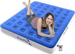Photo 1 of * USED * 
EnerPlex Air Mattress with Built-in Pump - Double Height Inflatable Mattress for Camping, Home & Portable Travel - Durable Blow Up Bed with Dual Pump - Easy to Inflate/Quick Set UP