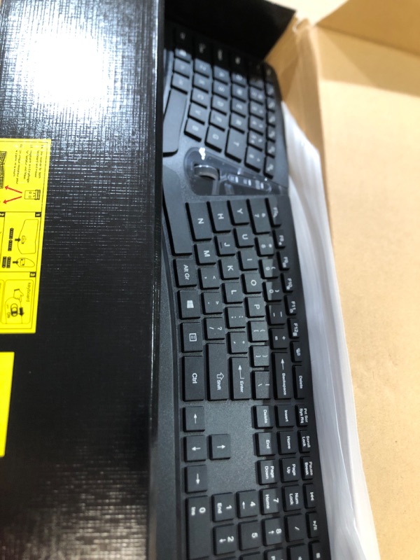 Photo 2 of Perixx Periduo-605, Wireless Ergonomic Split Keyboard and Vertical Mouse Combo, Adjustable Palm Rest and Membrane Low Profile Keys, Black, US English Layout (11633)