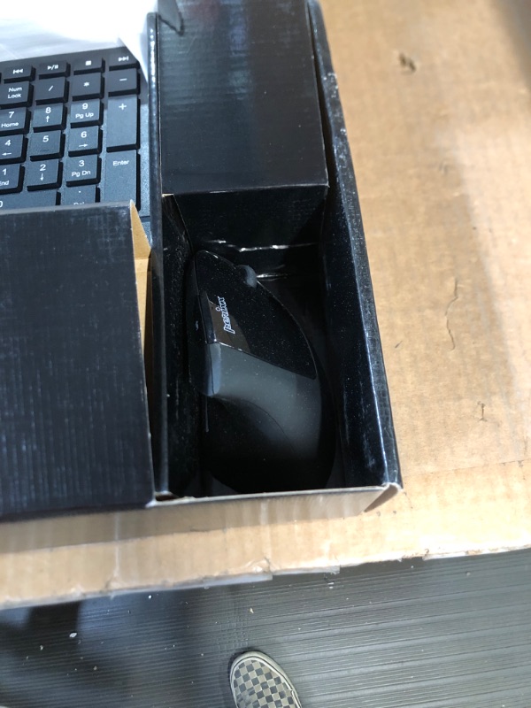 Photo 1 of Perixx Periduo-605, Wireless Ergonomic Split Keyboard and Vertical Mouse Combo, Adjustable Palm Rest and Membrane Low Profile Keys, Black, US English Layout (11633)