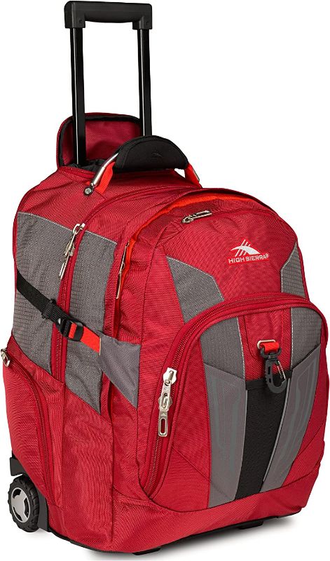 Photo 1 of High Sierra XBT - Business Rolling Backpack, Carmine/Red Line/Black, One Size