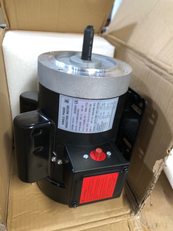 Photo 2 of 1.5HP Electric Motor General Purpose Single Phase Motor 1750RPM 56C 115/230V 5/8"Shaft diameter CW/CCW TEFC IP55 60HZ