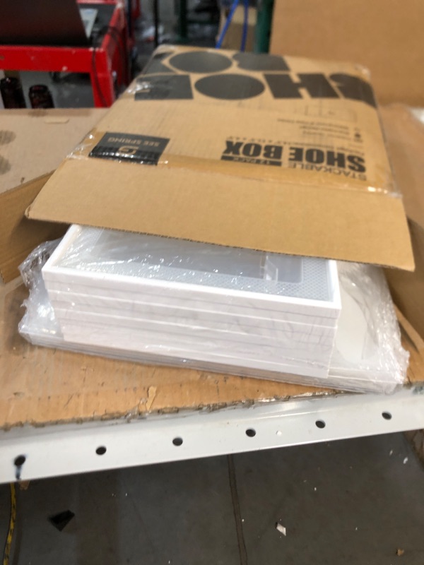 Photo 1 of SEESPRING 12 Pack Shoe Storage Box, Clear Plastic Stackable Shoe Organizer for Closet, Space Saving Foldable Shoe Sneaker Containers Bins Holders