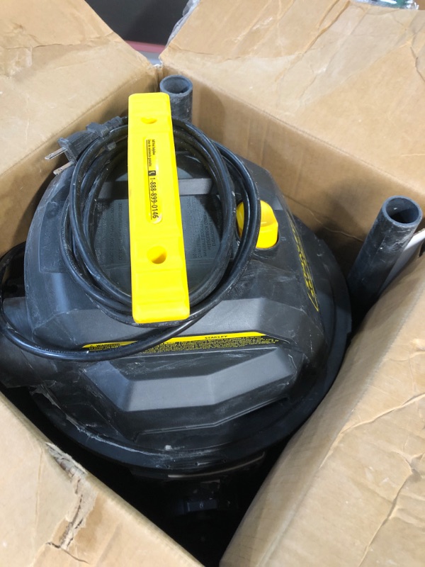 Photo 3 of * USED * 
Stanley 4 Gallon Wet Dry Vacuum, 4 Peak HP Stainless Steel 3 in 1 Shop Vacuum 