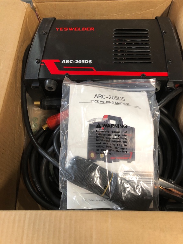 Photo 2 of * USED * 
YESWELDER ARC Welder 205Amp Digital Inverter IGBT Stick MMA Welder,110V/220V Dual Voltage Hot Start Portable Welding Machine