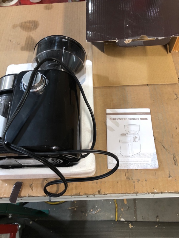 Photo 3 of * USED * 
SHARDOR Electric Burr Coffee Grinder 2.0, Adjustable Burr Mill with 16 Precise Grind Setting for 2-14 Cup, Black