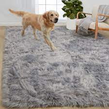 Photo 1 of  Abstract Shaggy Area Rug, 4x6, Plush Furry