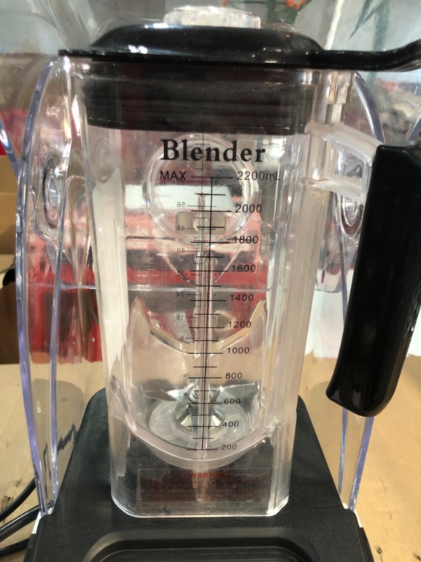 Photo 3 of * USED * 
WantJoin Commercial Professional Blender With Shield Quiet Sound Enclosure 2200W Industries Strong and Quiet Professional Blender (White)