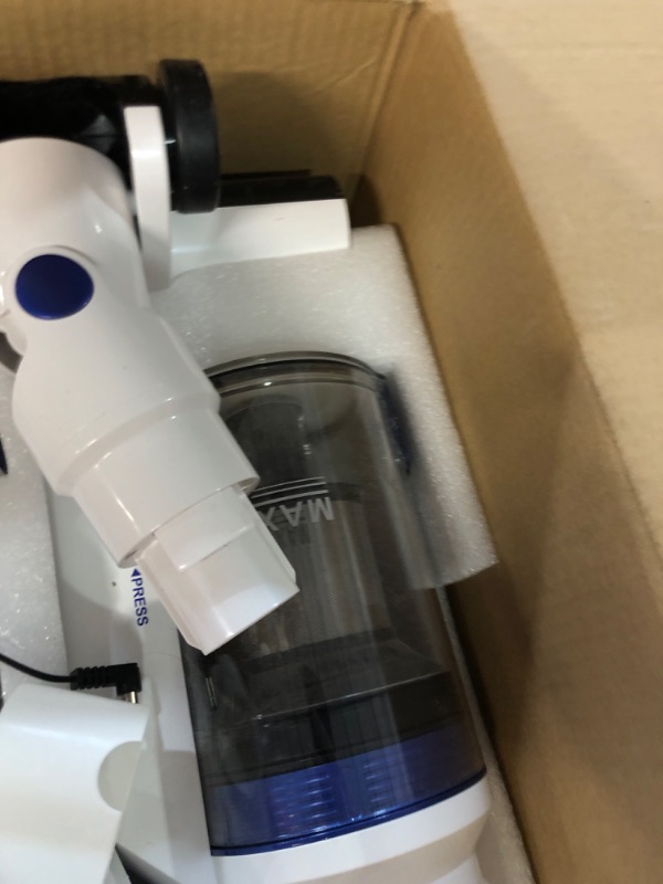 Photo 1 of * USED * 
BRITECH Cordless Lightweight Stick Vacuum Cleaner, 300W Motor for Powerful Suction 30min Runtime, LED Display Screen & Headlights, Great for Carpet Cleaner, Hardwood Floor & Pet Hair (Blue)