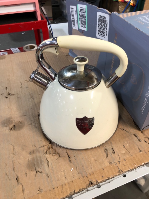 Photo 2 of * DAMAGED * 
Tea Kettle Stovetop, 3.17Quart Modern Whistling Tea Kettle - Surgical 5 Layer Stainless Steel Teakettle Teapot with Cool Touch Ergonomic Handle Teapot - Pot For Stove Top (silver handle)