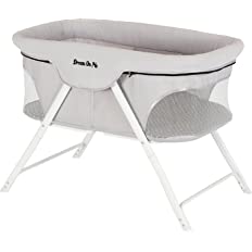 Photo 1 of * USED * 
Dream On Me Traveler Portable Bassinet in Cloud Grey, Lightweight and Breathable Mesh Design, Easy to Clean and Fold Baby Bassinet - Carry Bag Included