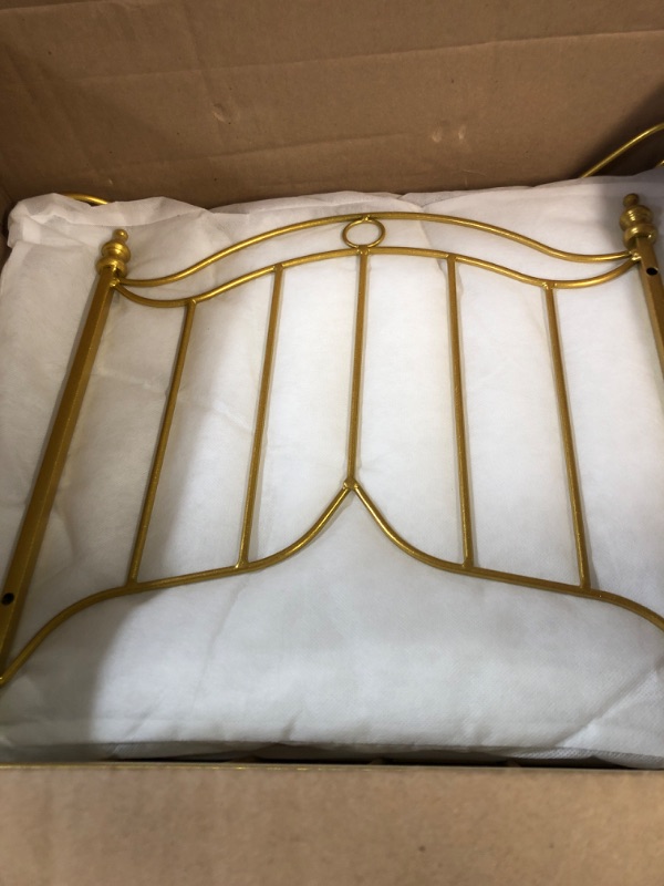 Photo 2 of * USED * 
GOLD METAL DOLL BED 