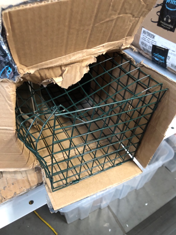 Photo 2 of * DAMAGED * 
HOMESTEAD Heavy Duty Live Trap - Professional Style One-Door Live Animal Traps for Rabbit, Squirrel, Possum, Skunk, Kitten, Mink Small