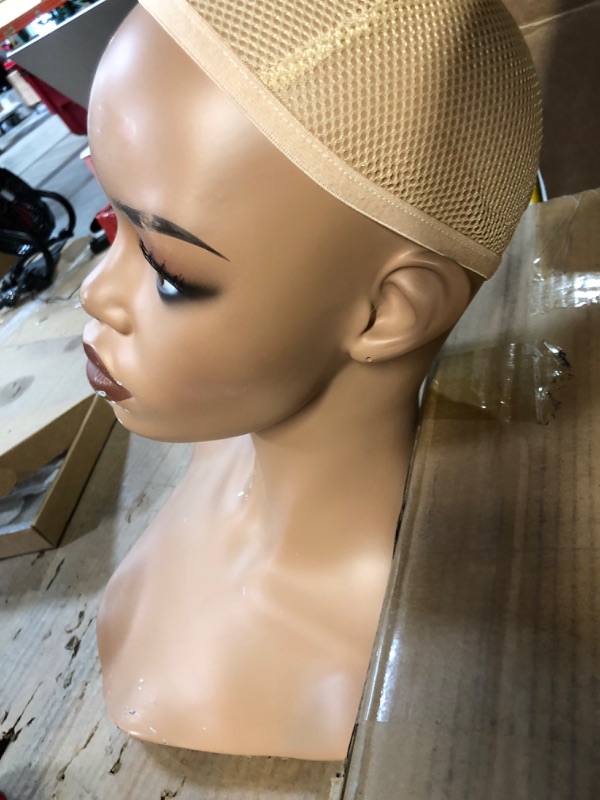 Photo 4 of [stock photo slightly different] Realistic Female Mannequin Head with Shoulder for Display