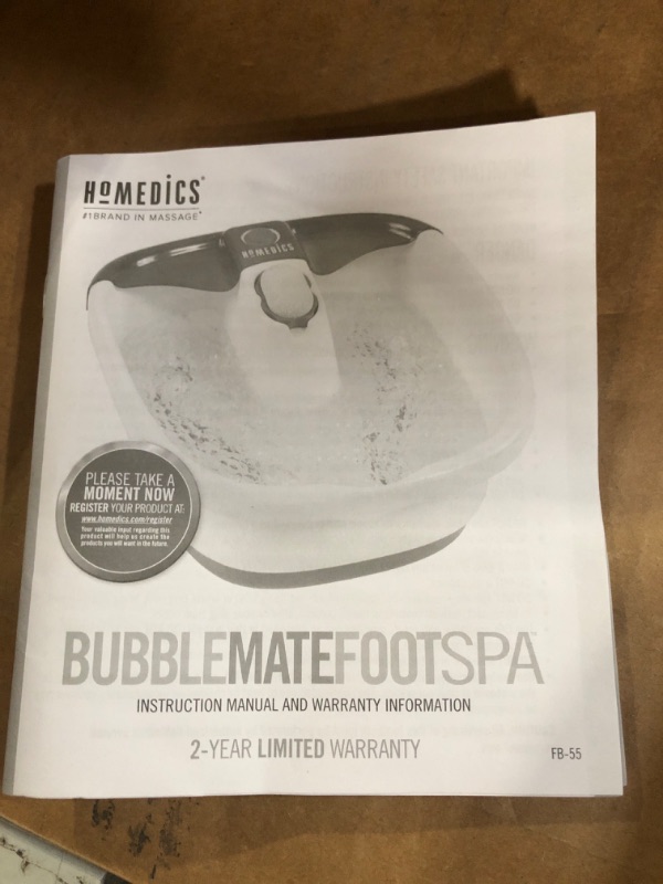 Photo 2 of (USED) HoMedics Bubble Mate Foot Spa,