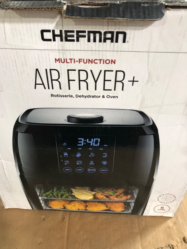 Photo 5 of **SEE NOTES**
Chefman 6.3-Qt 4-In-1 Digital Air Fryer+, Rotisserie, Dehydrator, Convection Oven, XL Family Size, 8 Touch Screen Presets, BPA-Free, Auto Shutoff, Accessories Included, Black