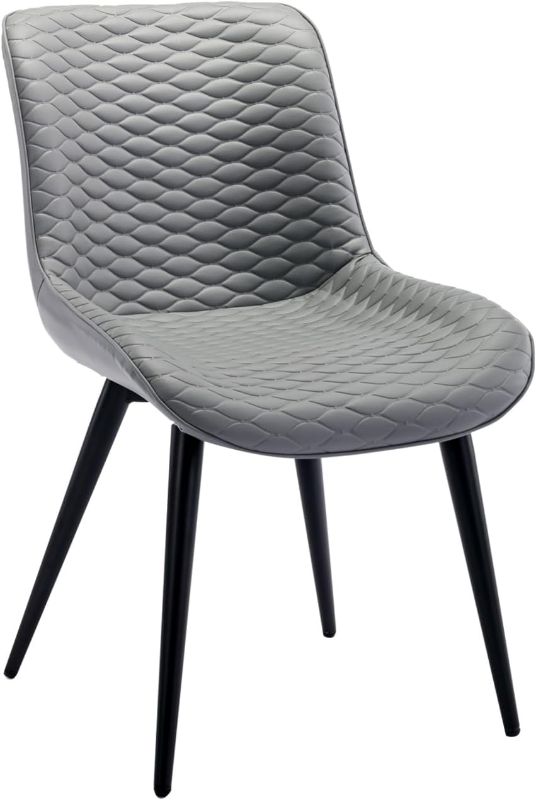 Photo 1 of **STOCK IMAGE FOR SAMPLE**
Fefances BLACK Dining Chair PU Leather Diamond Upholstered Modern Kitchen Dining Room Chair Metal Thick Bar Counter Chairs High Back Home Kitchen Restaurant -BLACK