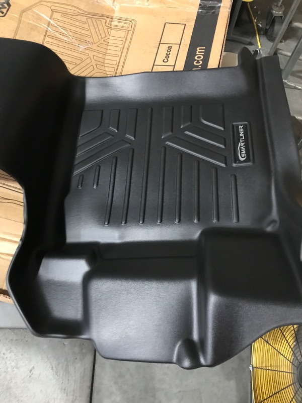 Photo 4 of SMARTLINER Floor Mats 1st Row 1 Piece Liner Black for 2015-2022 Ford F-150 SuperCab or SuperCrew Cab with 1st Row Bench Seat