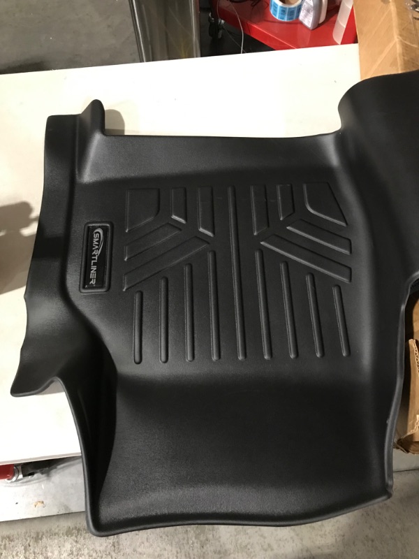 Photo 3 of SMARTLINER Floor Mats 1st Row 1 Piece Liner Black for 2015-2022 Ford F-150 SuperCab or SuperCrew Cab with 1st Row Bench Seat