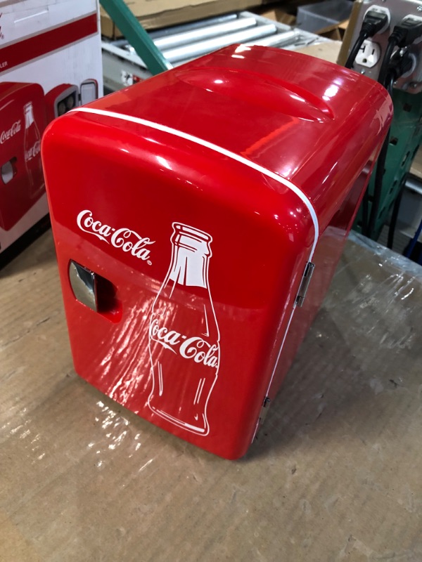 Photo 3 of **NON-FUNCTIONAL, USE FOR PARTS** Coca-Cola Classic Coke Bottle 4L Mini Fridge, 7.25 x 9.25 x 10.5 inches